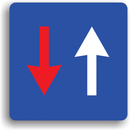 Indicator de prioritate B6 prioritate fata de circulatia din sens invers 650x650 mm