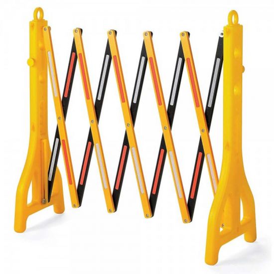 Bariera portabila si extensibila galbena de 2,5 metri