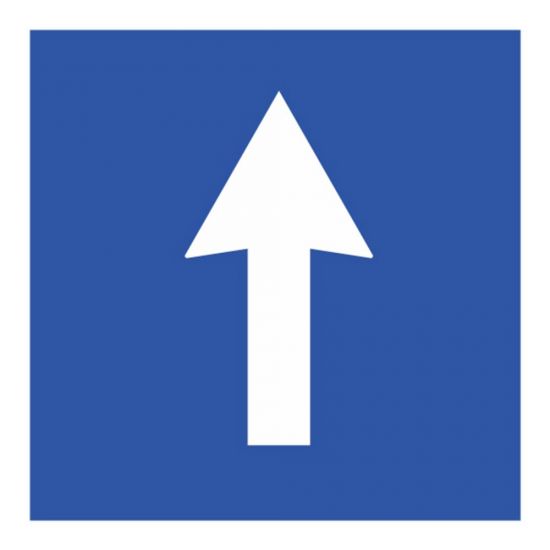 Indicator de informare G4 sens unic 600x600 mm folie reflectorizanta clasa 1 otel vopsit