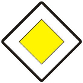 Indicator de prioritate B3 drum cu prioritate 600x600 mm