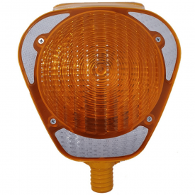 Lampa solara pentru lucrari cu lumina de semnalizare galbena