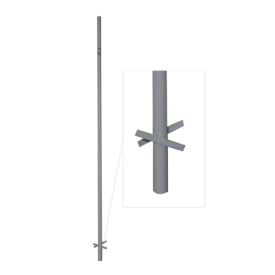 Stalp metalic de sustinere indicatoare rutiere inaltime 3 metri si diametru de 60.3 mm